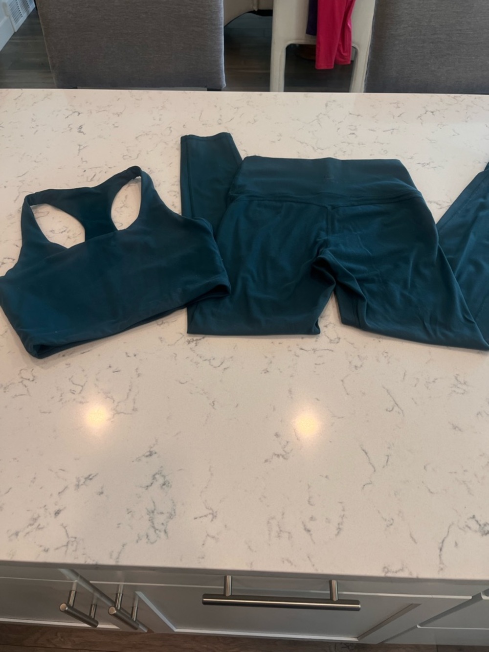 Ryderwear Teal Women’s Sports Bra and Leggings Set